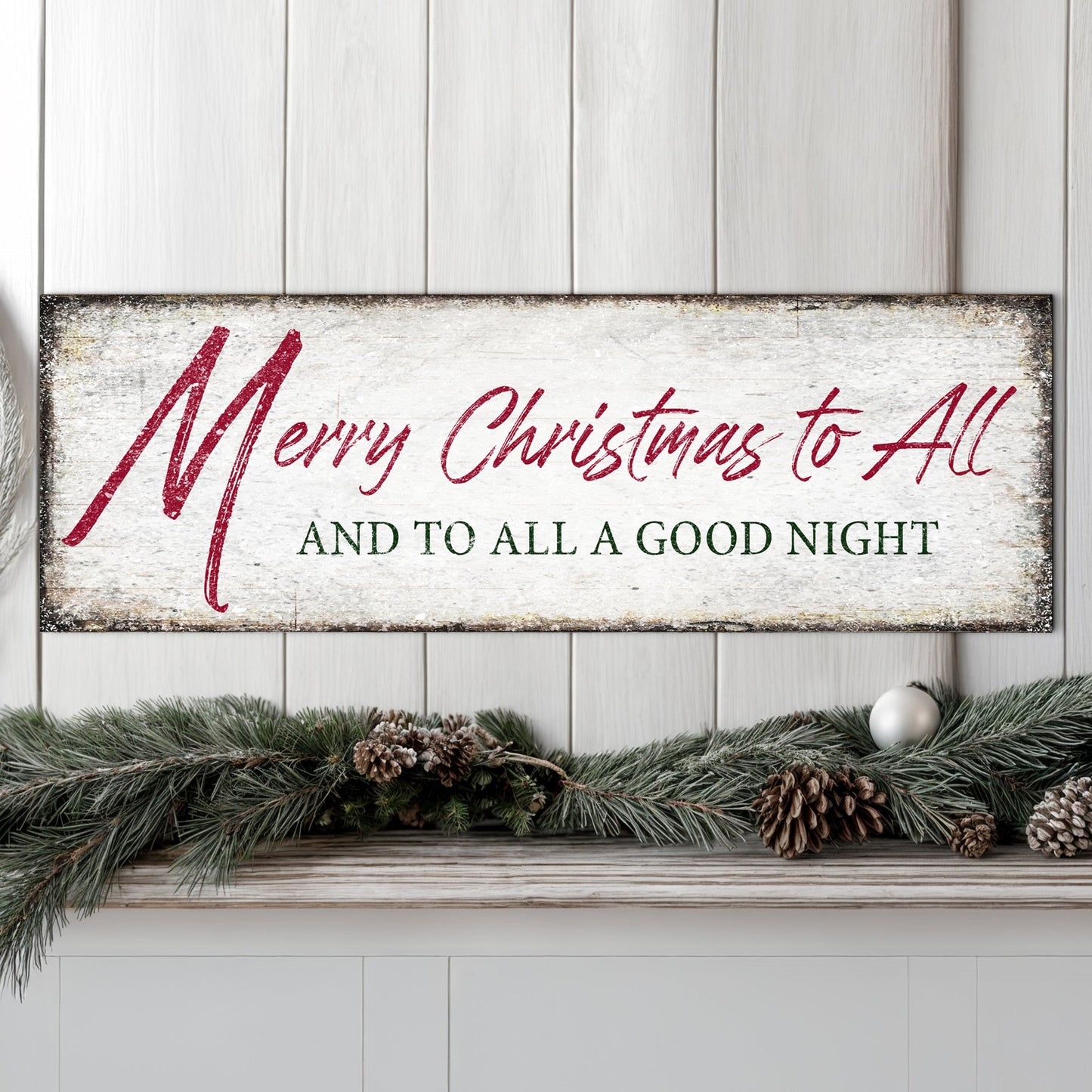 Merry Christmas to All and Goodnight Canvas Wall Art