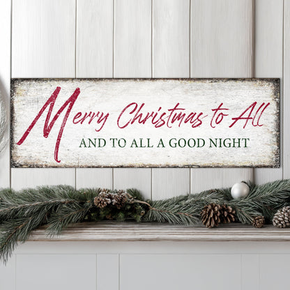 Merry Christmas to All and Goodnight Canvas Wall Art