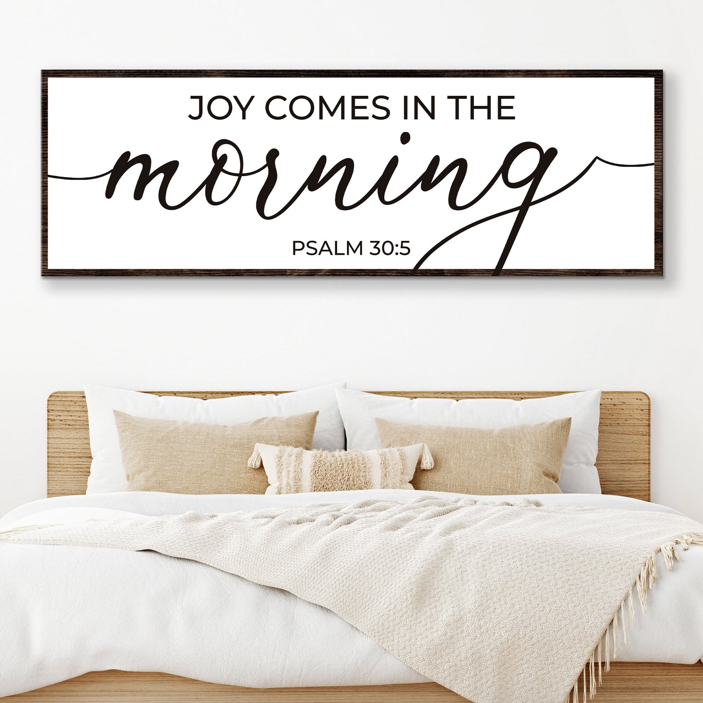 Joy Comes in the Morning Scripture Canvas Wall Art