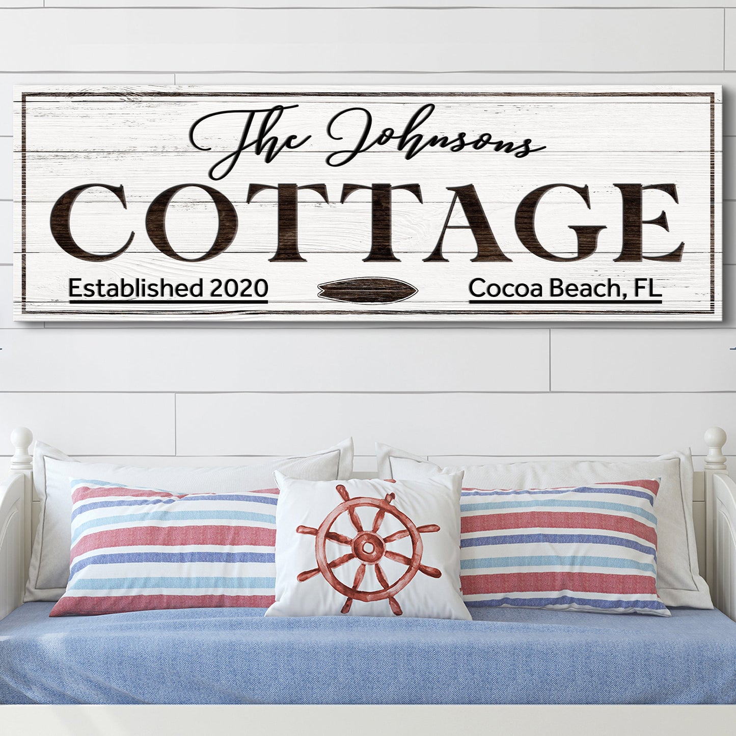 Cottage Beach House Canvas Wall Art