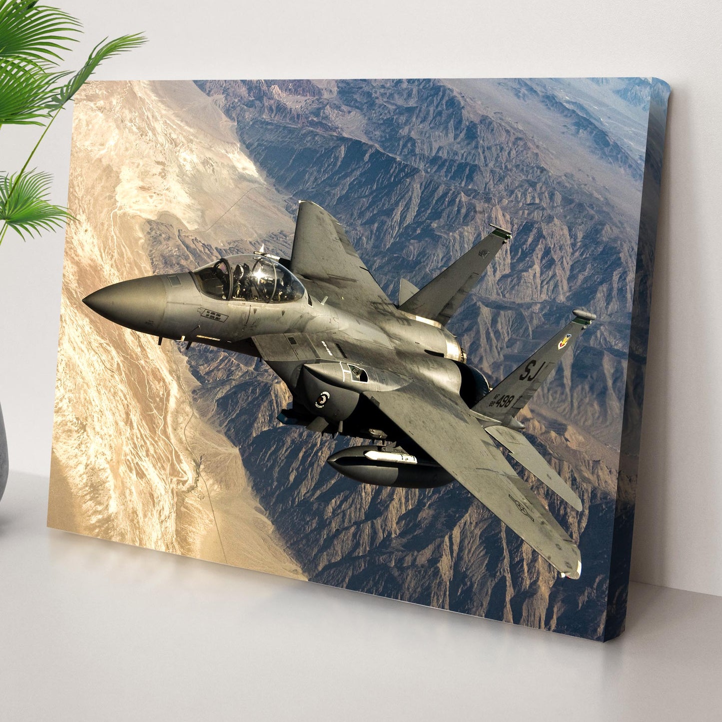 Fighter plane aviation canvas wall art for man cave or office