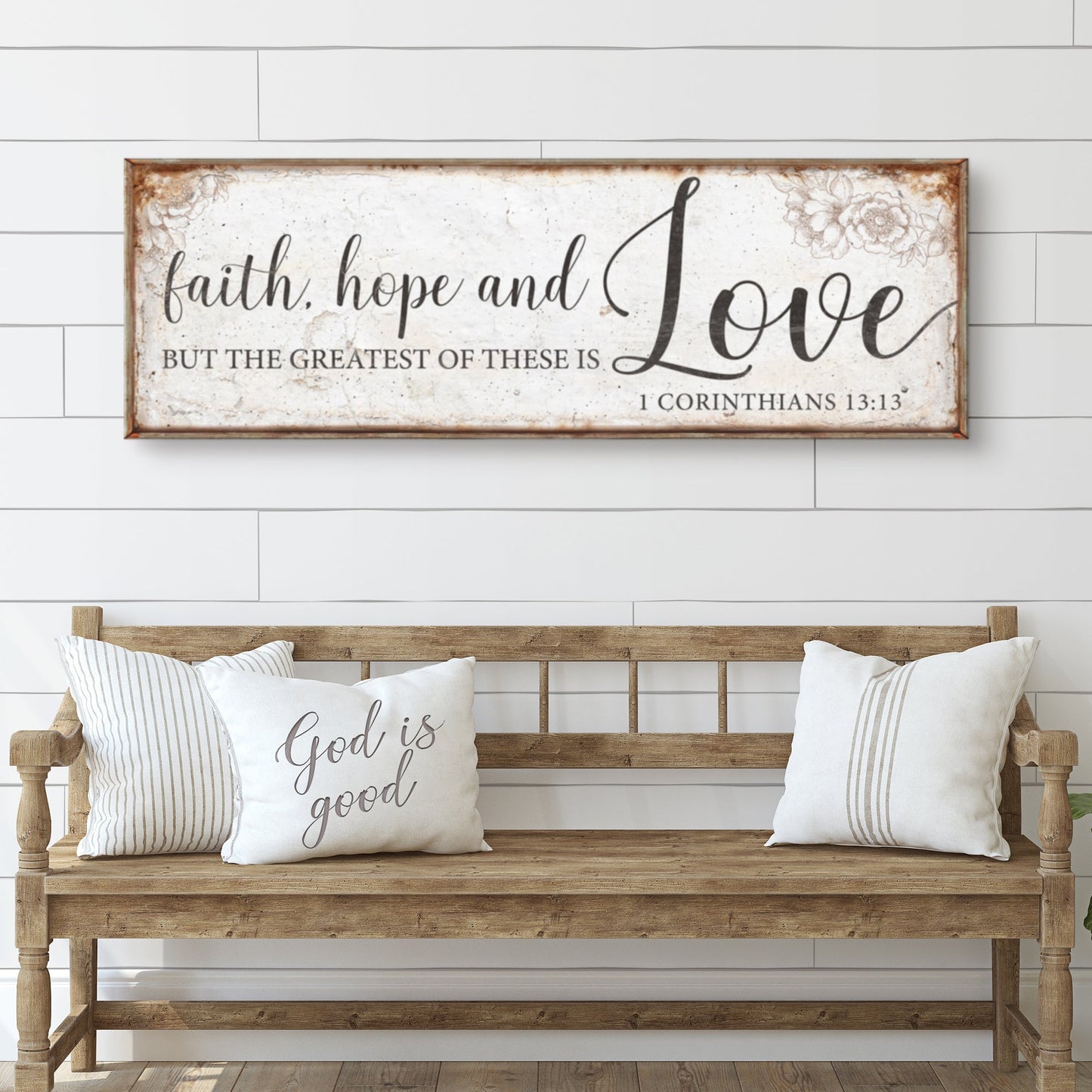 Faith Hope and Love 1 Corinthians 13:13 Faith Canvas