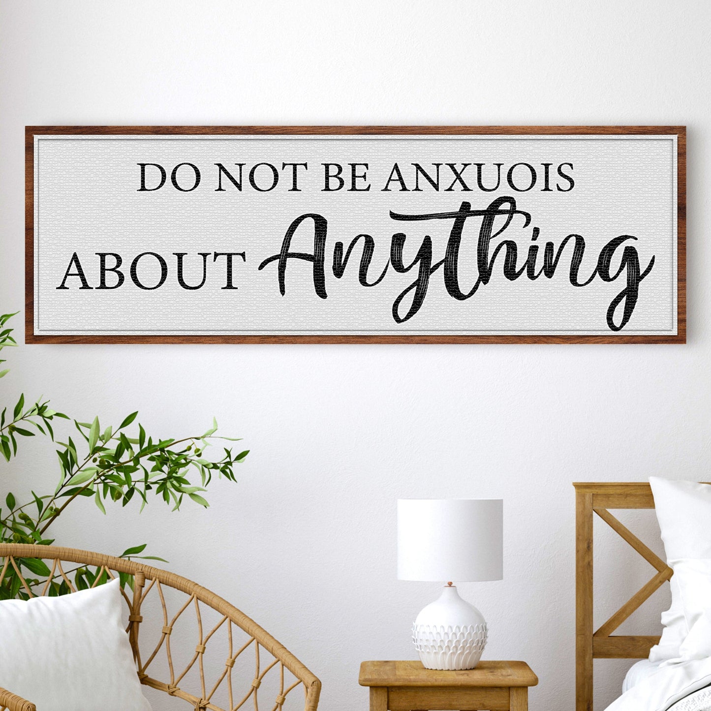Do Not Be Anxious Faith Canvas Sign - Philippians 4:6