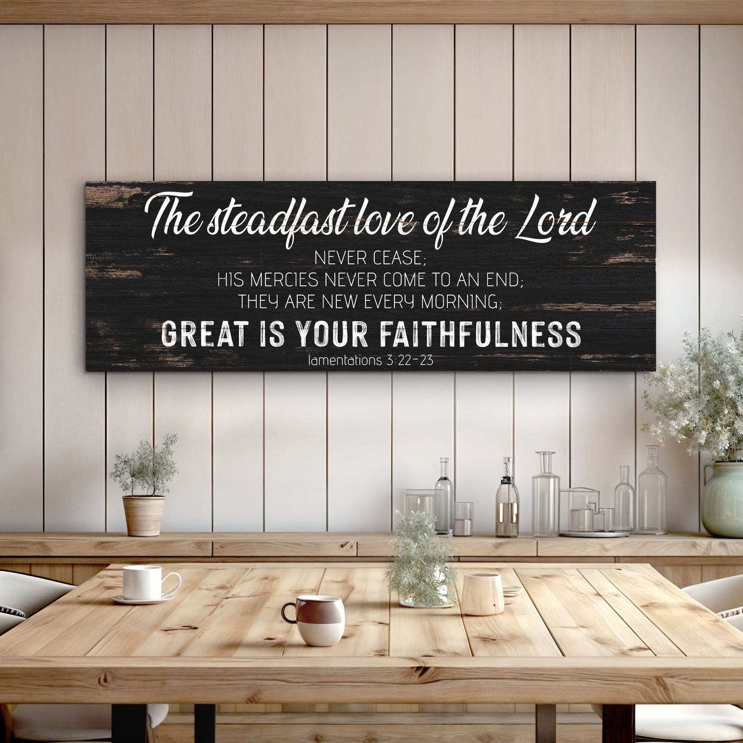 Steadfast Love of the Lord Lamentations 3 Faith Canvas