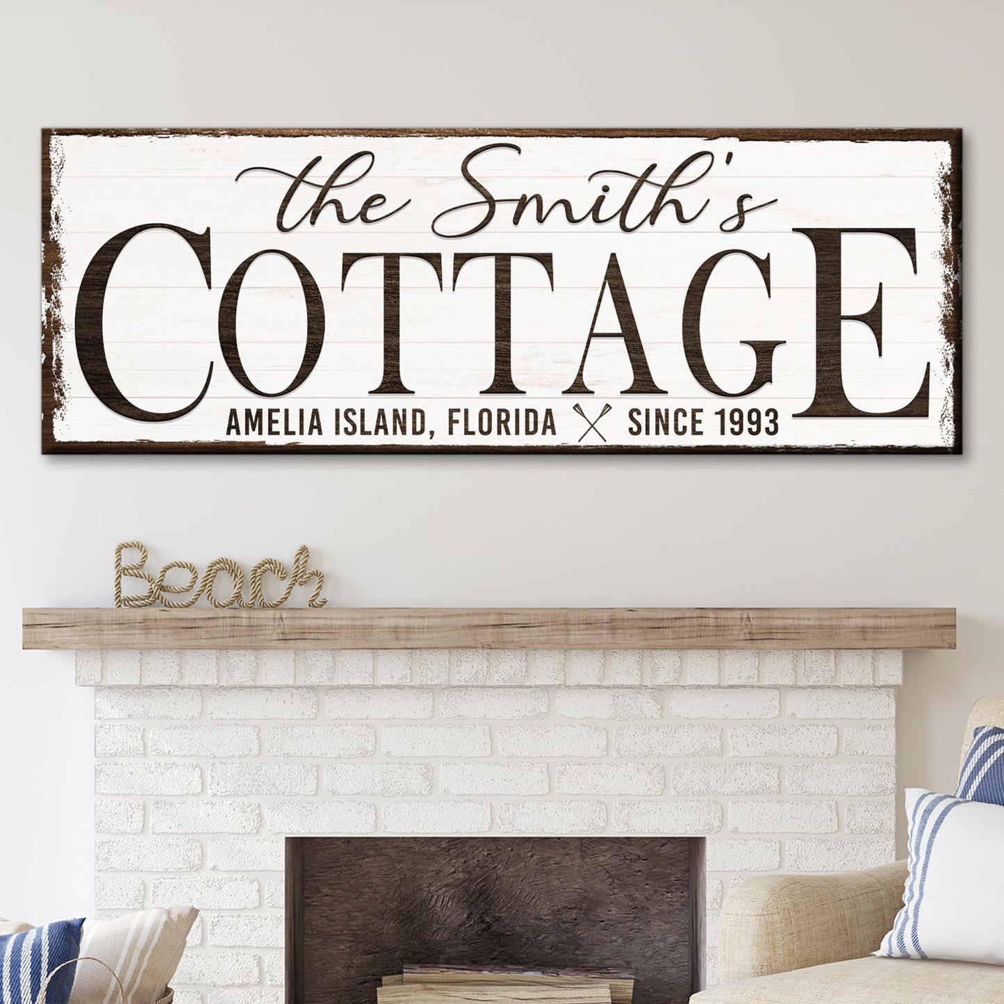 Cottage Beach House Canvas Wall Art II