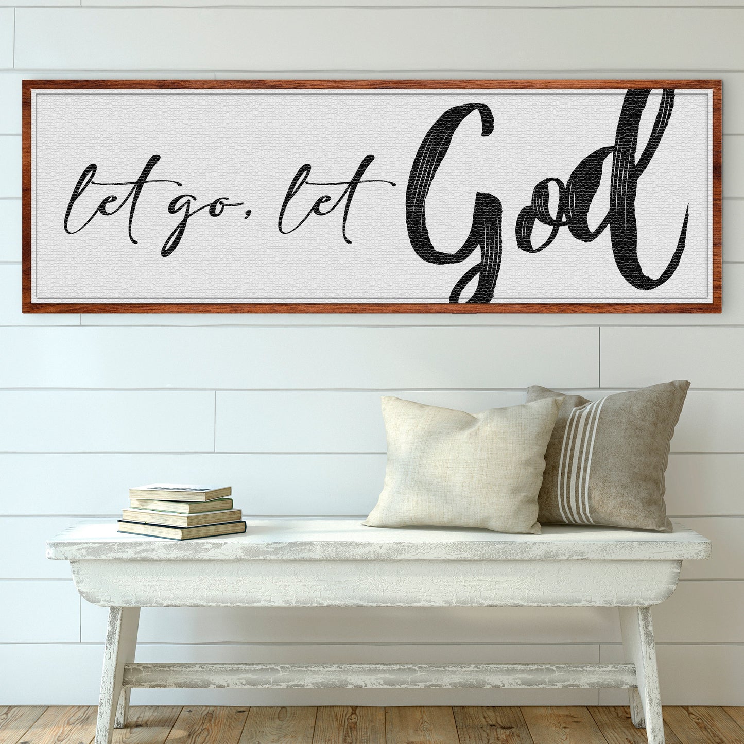 Let Go and Let God Faith Canvas Art