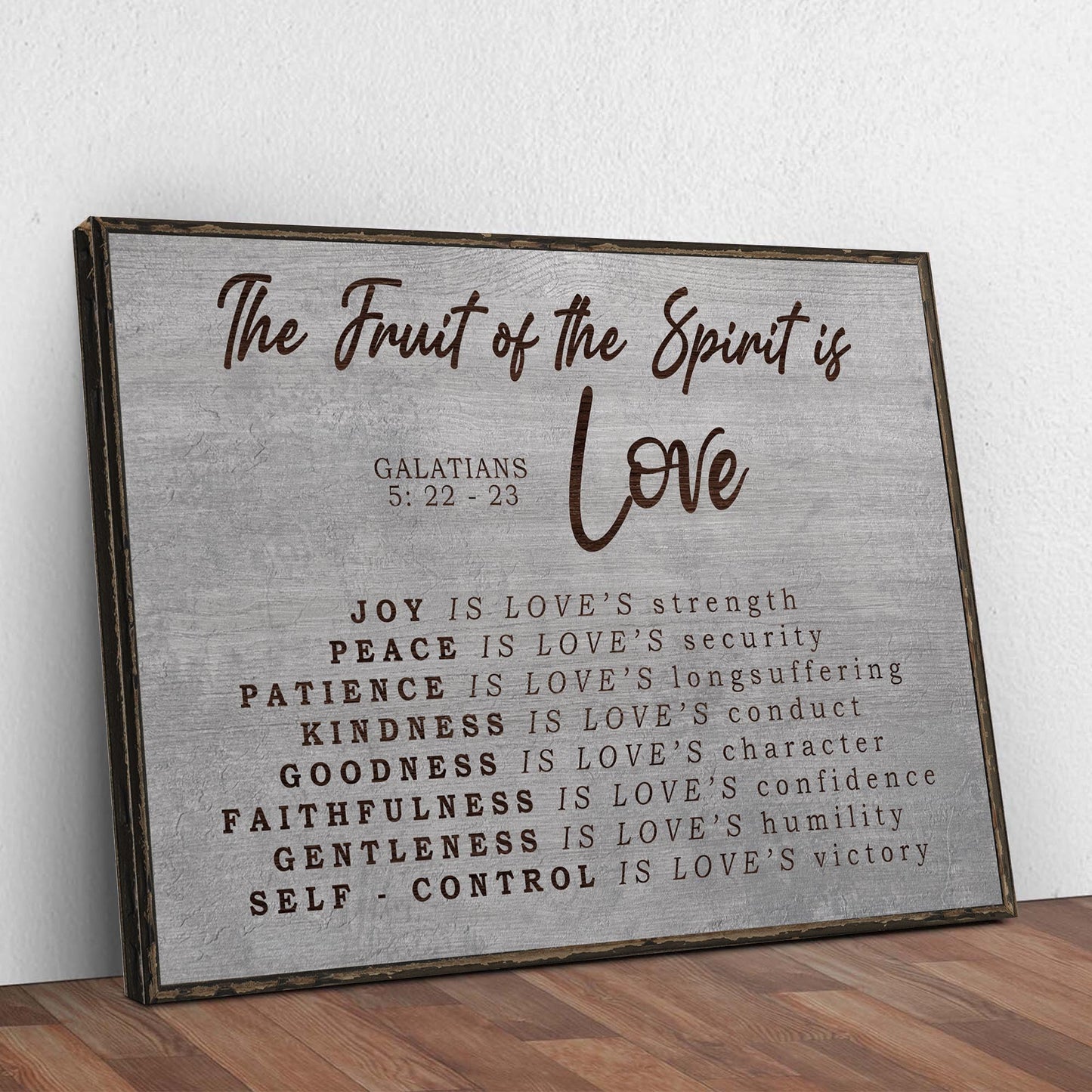 Galatians 5:22-23 Fruit of the Spirit Canvas - Style C