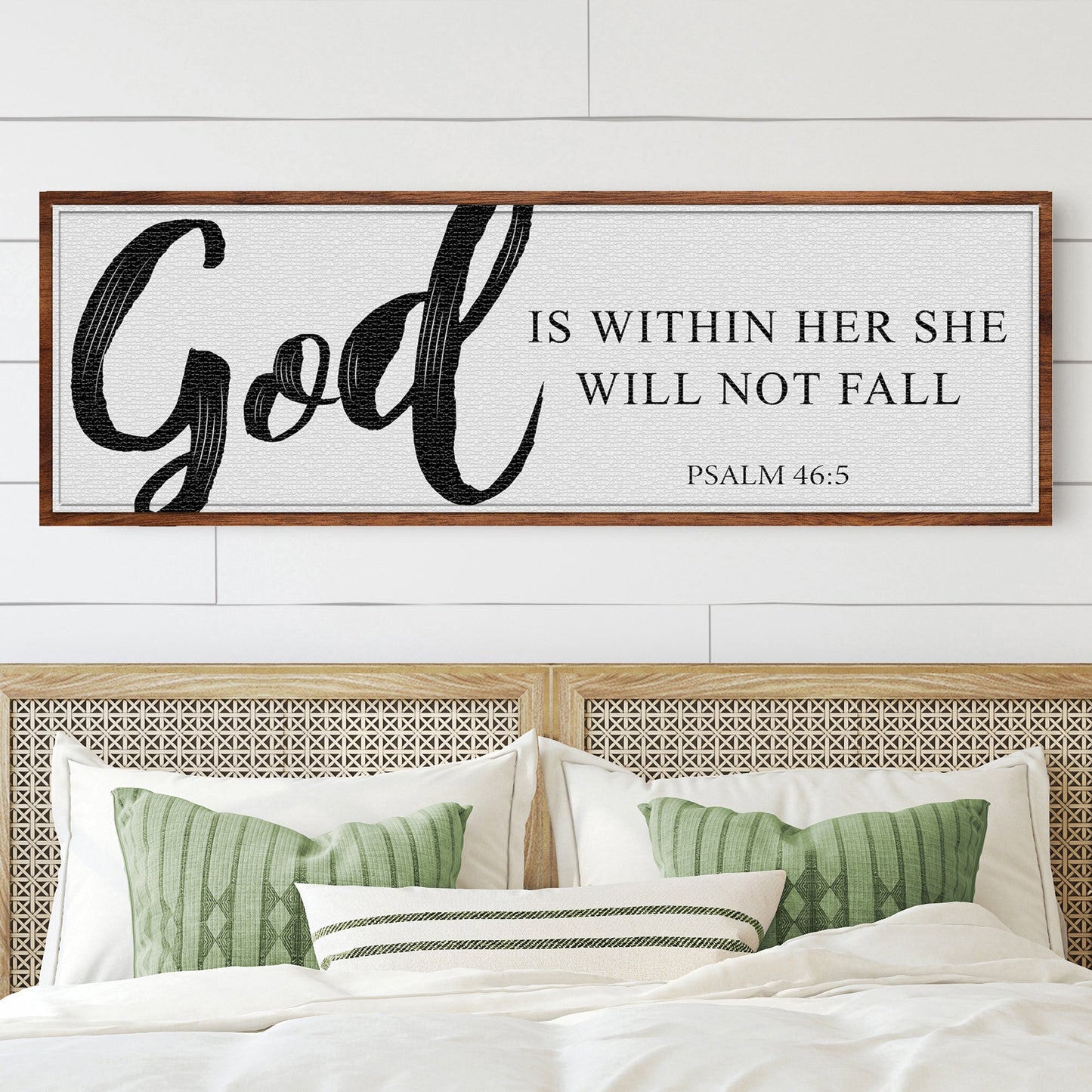 God Is Within Her She Will Not Fall - Psalm 46:5 Canvas Wall Art