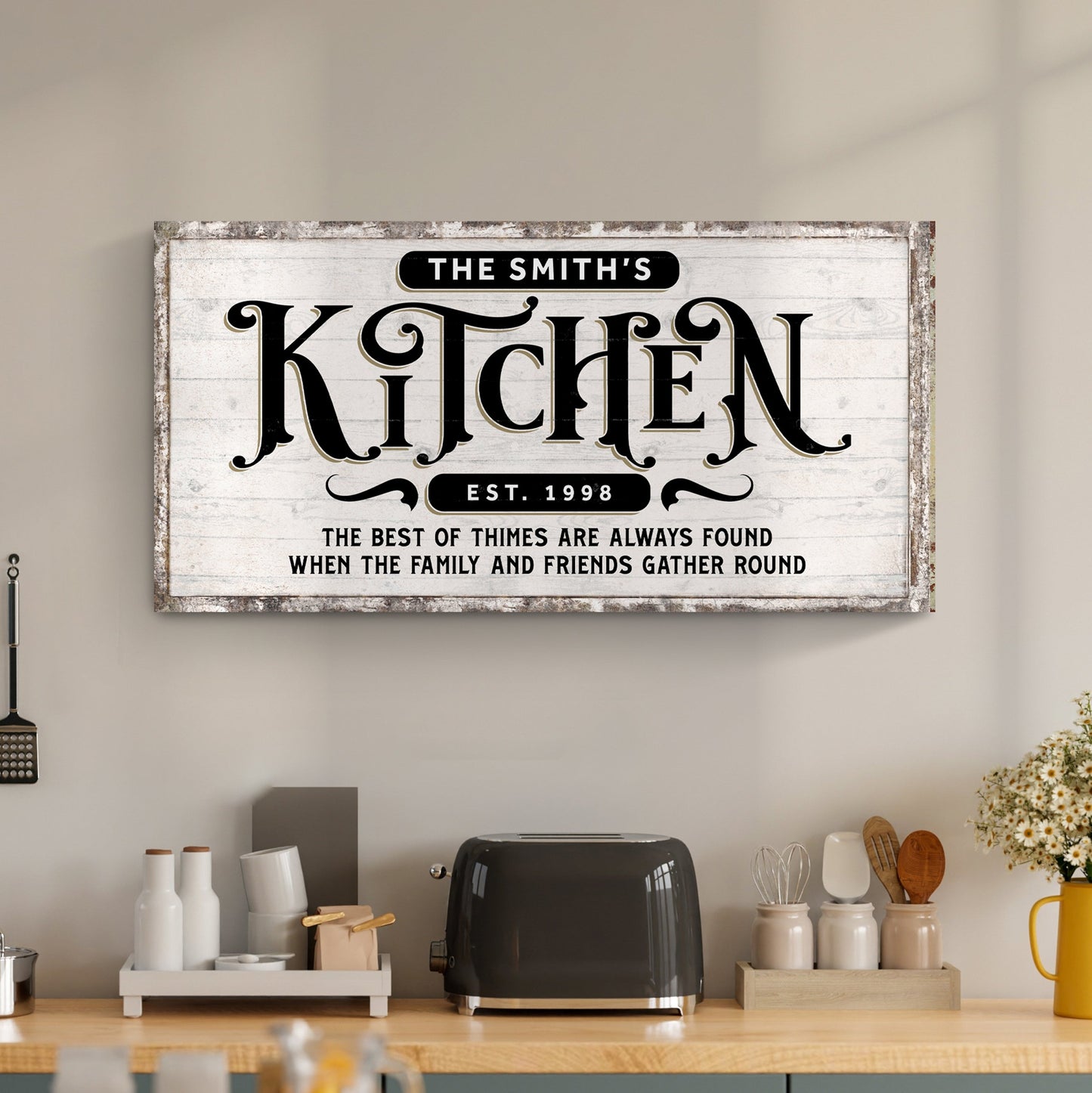 Kitchen Wall Art Canvas Sign for Home