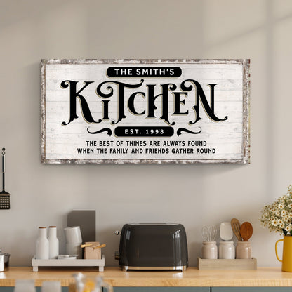 Kitchen Wall Art Canvas Sign for Home