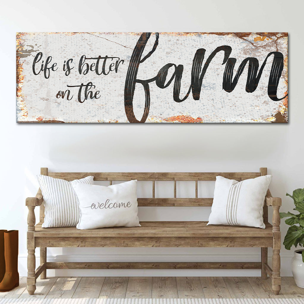 Life Is Better on the Farm Canvas Wall Art