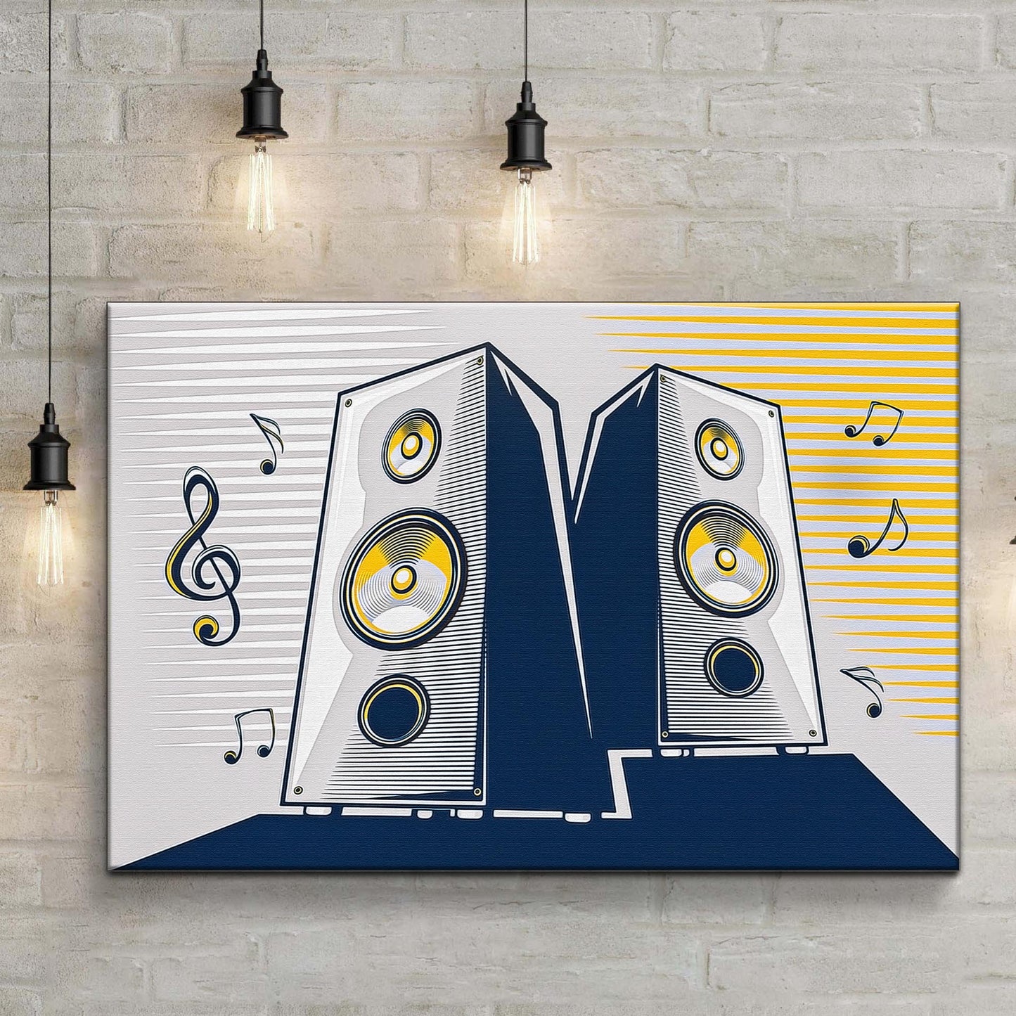 Music Speakers Pop Art Canvas Wall Art