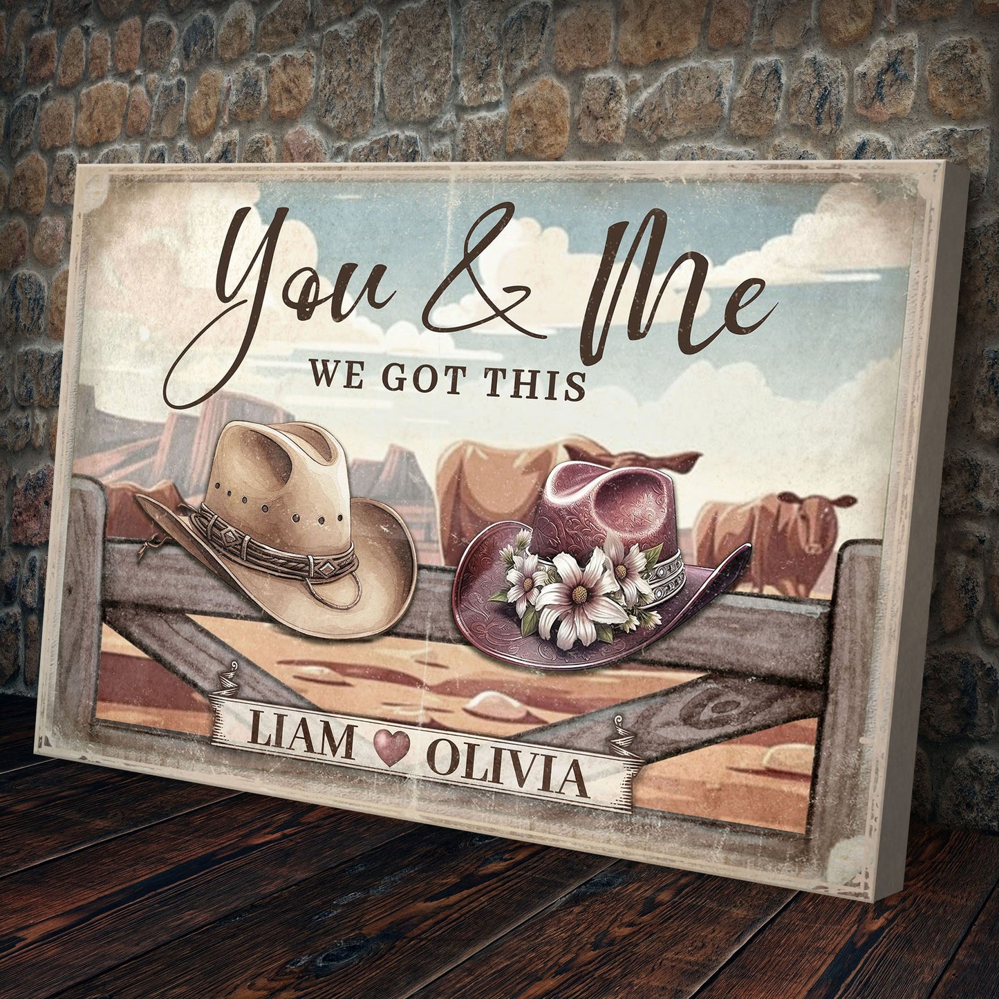 We Got This Cowboy Couple Canvas Wall Art