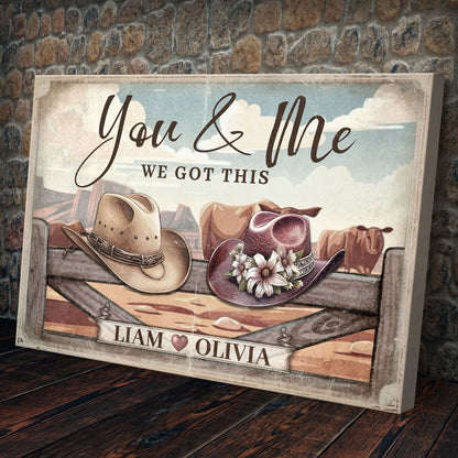 We Got This Cowboy Couple Canvas Wall Art