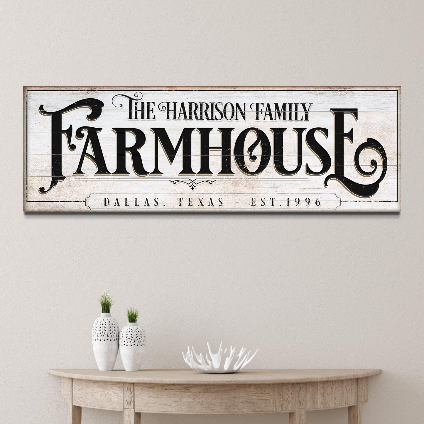 Vintage Rust Farmhouse Canvas Sign