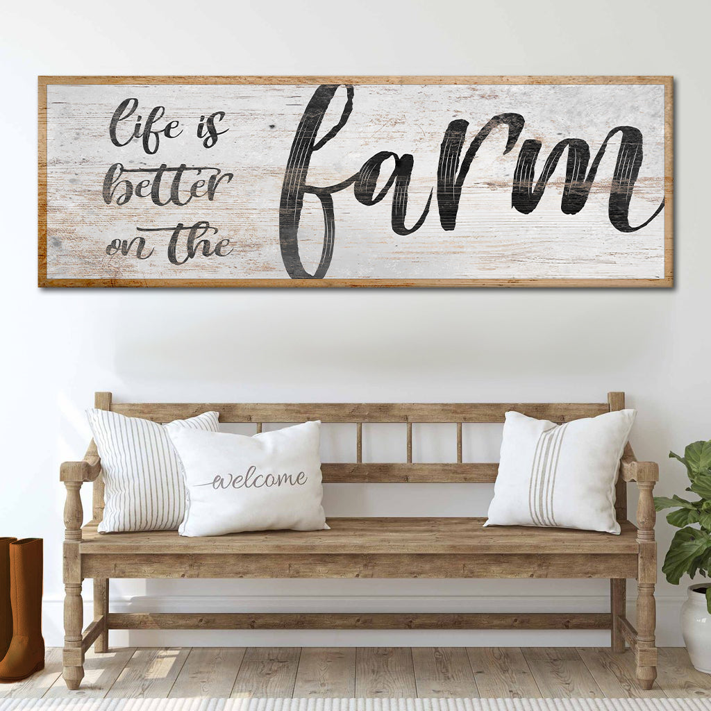 Life Is Better on the Farm Vertical Canvas Art