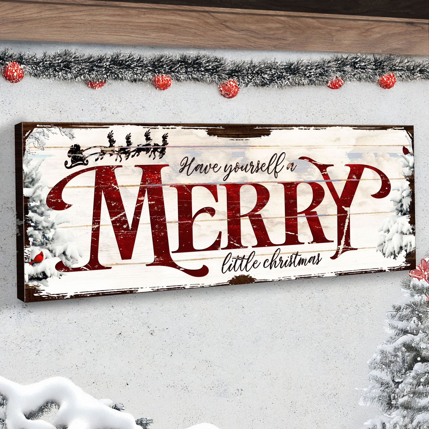 Have Yourself a Merry Little Christmas Canvas Wall Art VIII