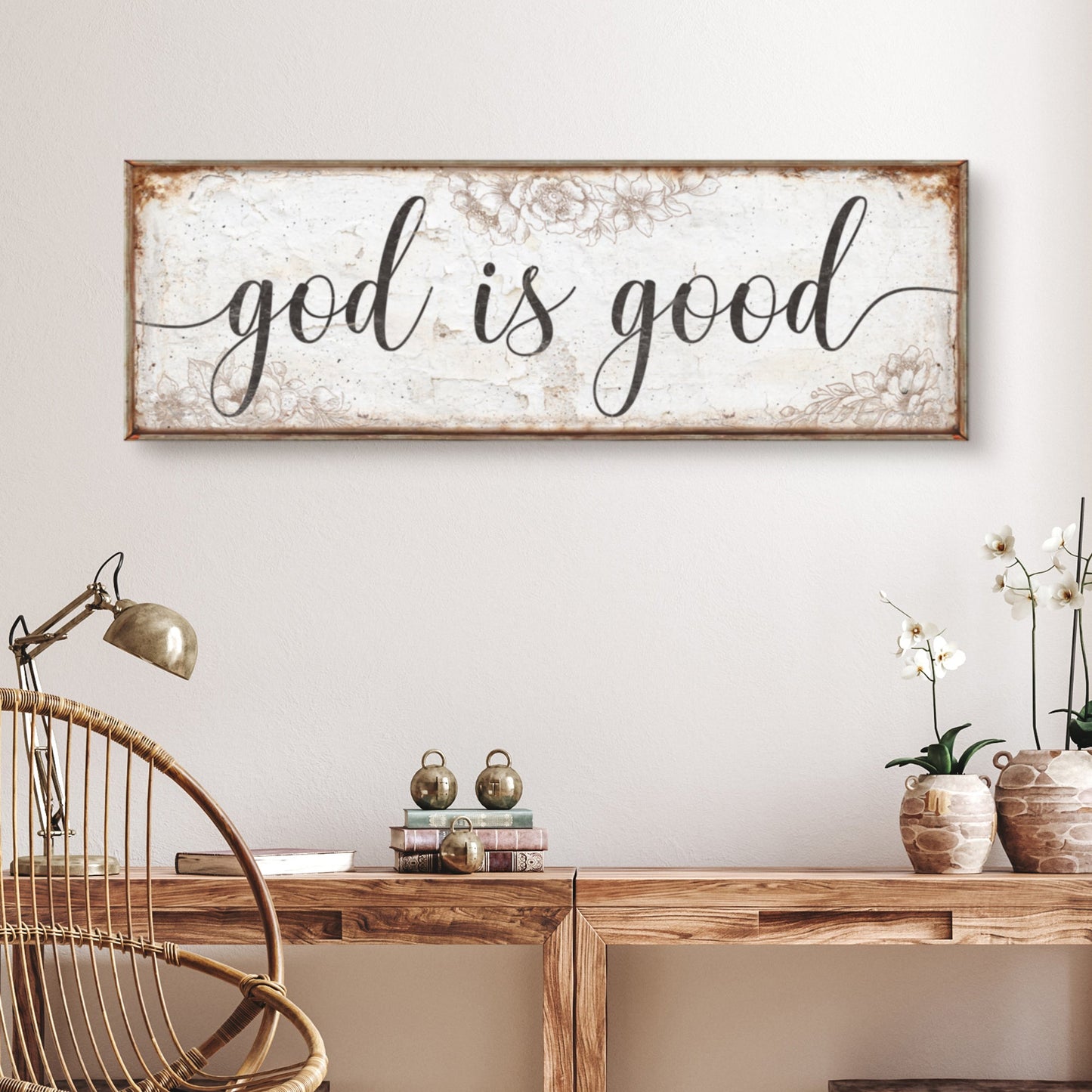 God Is Good Faith Canvas Sign