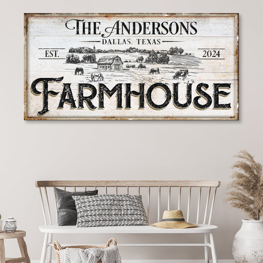 Rustic Farmhouse Canvas Sign XII