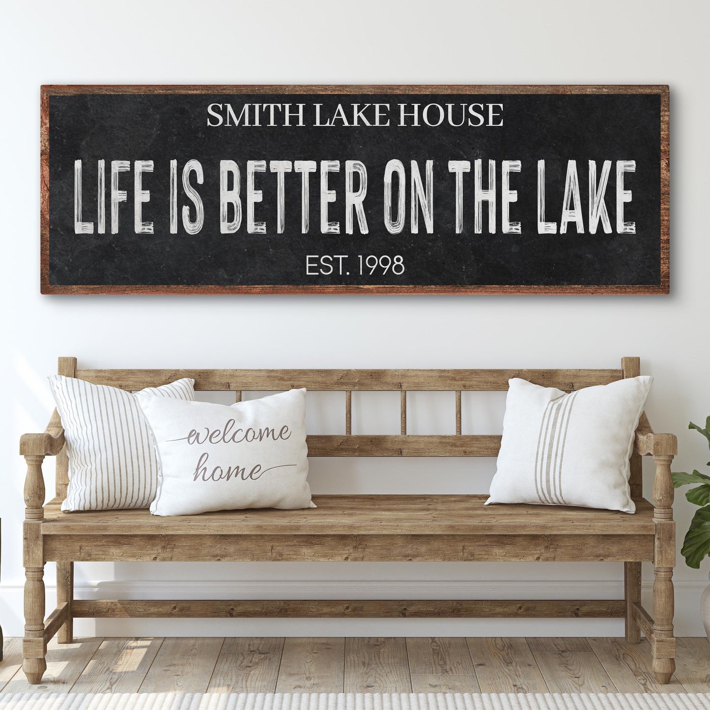 Life Is Better On The Lake Canvas Sign