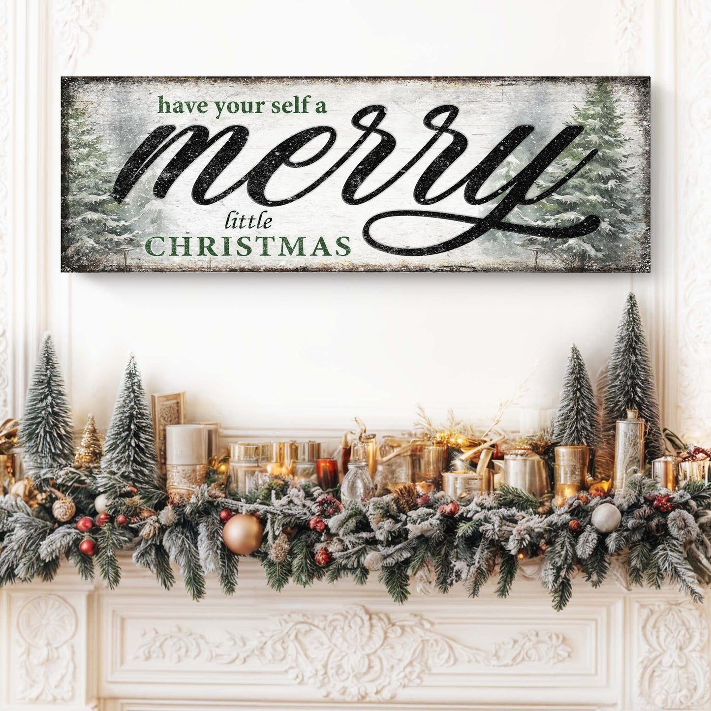 Have Yourself a Merry Little Christmas Canvas Wall Art