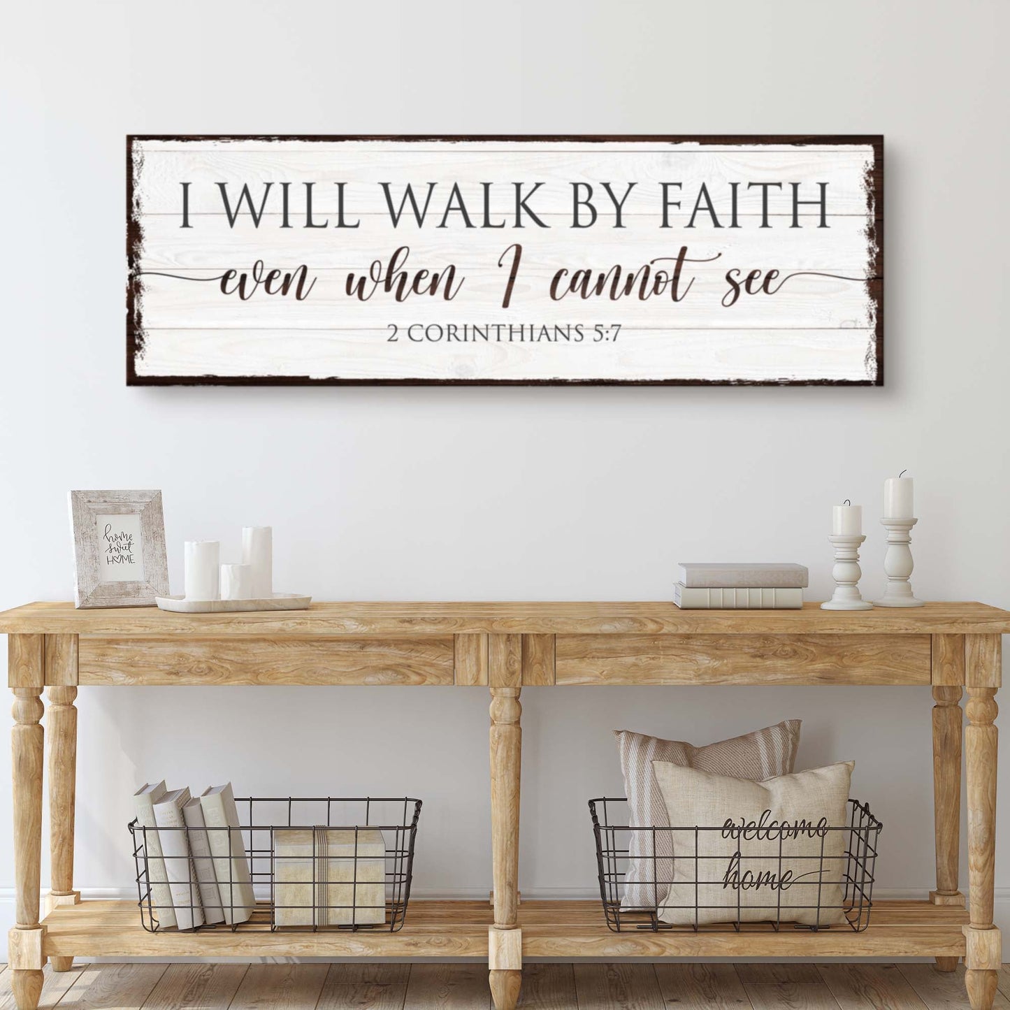 I Will Walk By Faith 2 Corinthians 5:7 Canvas Art