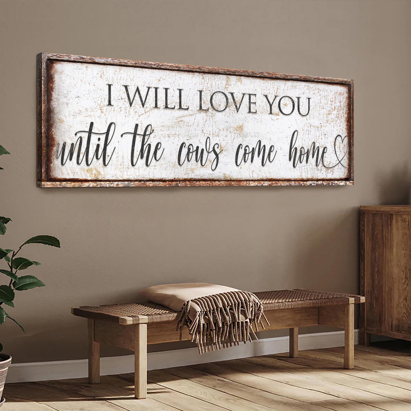 I Will Love You Until the Cows Come Home Canvas Art