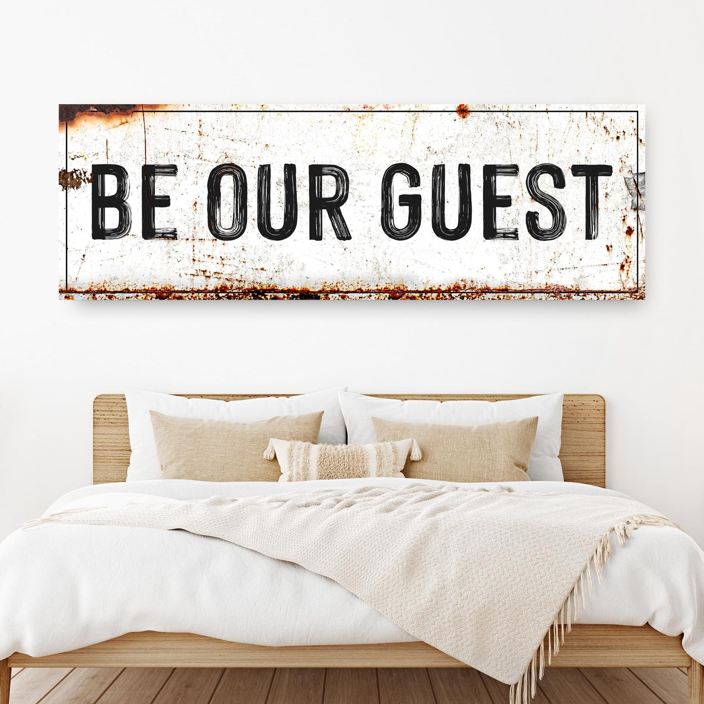 Be Our Guest Welcome Sign Canvas Wall Art II