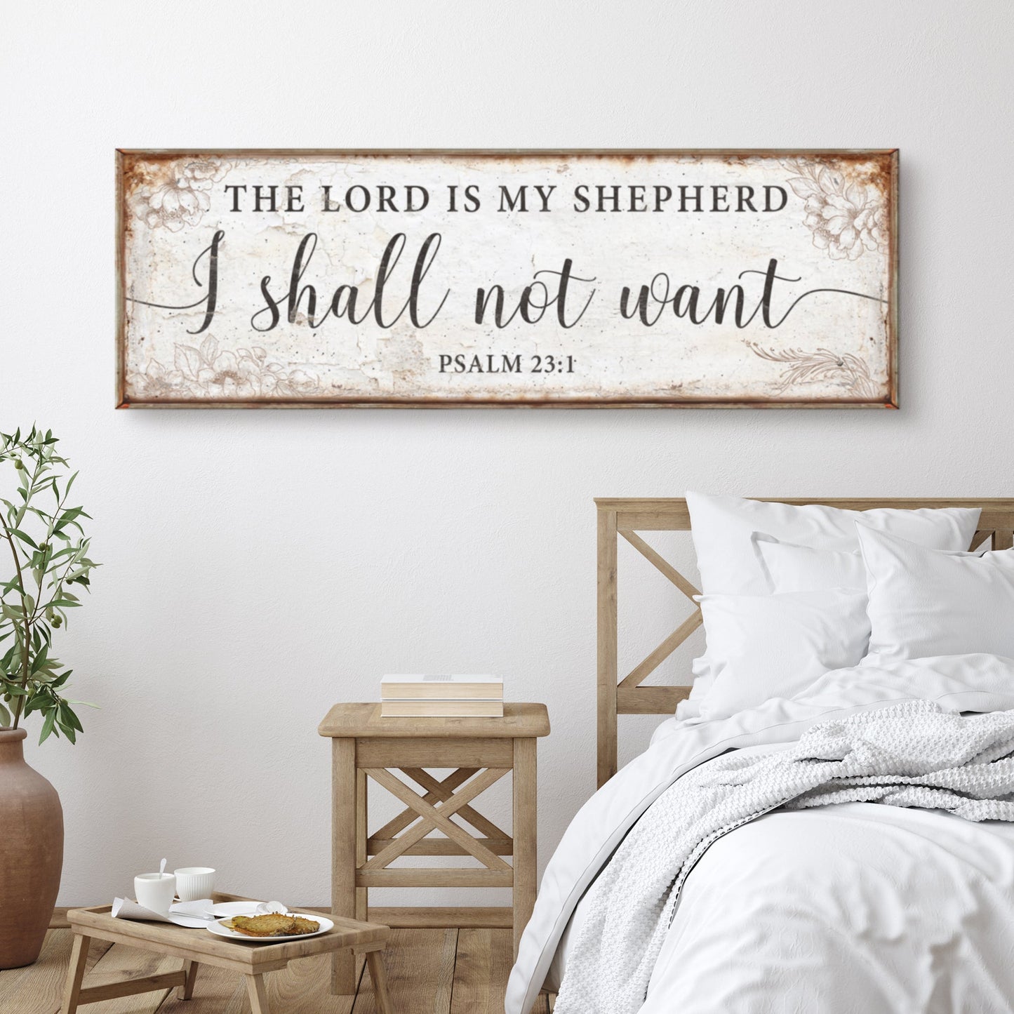 Lord Is My Shepherd Psalm 23 Faith Canvas Wall Art