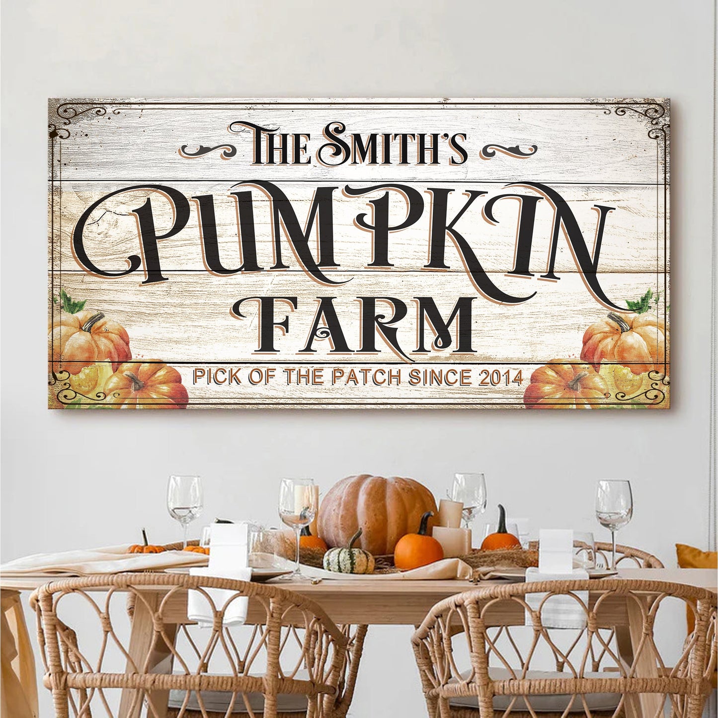 Pick of the Patch Pumpkin Farm Canvas Wall Art