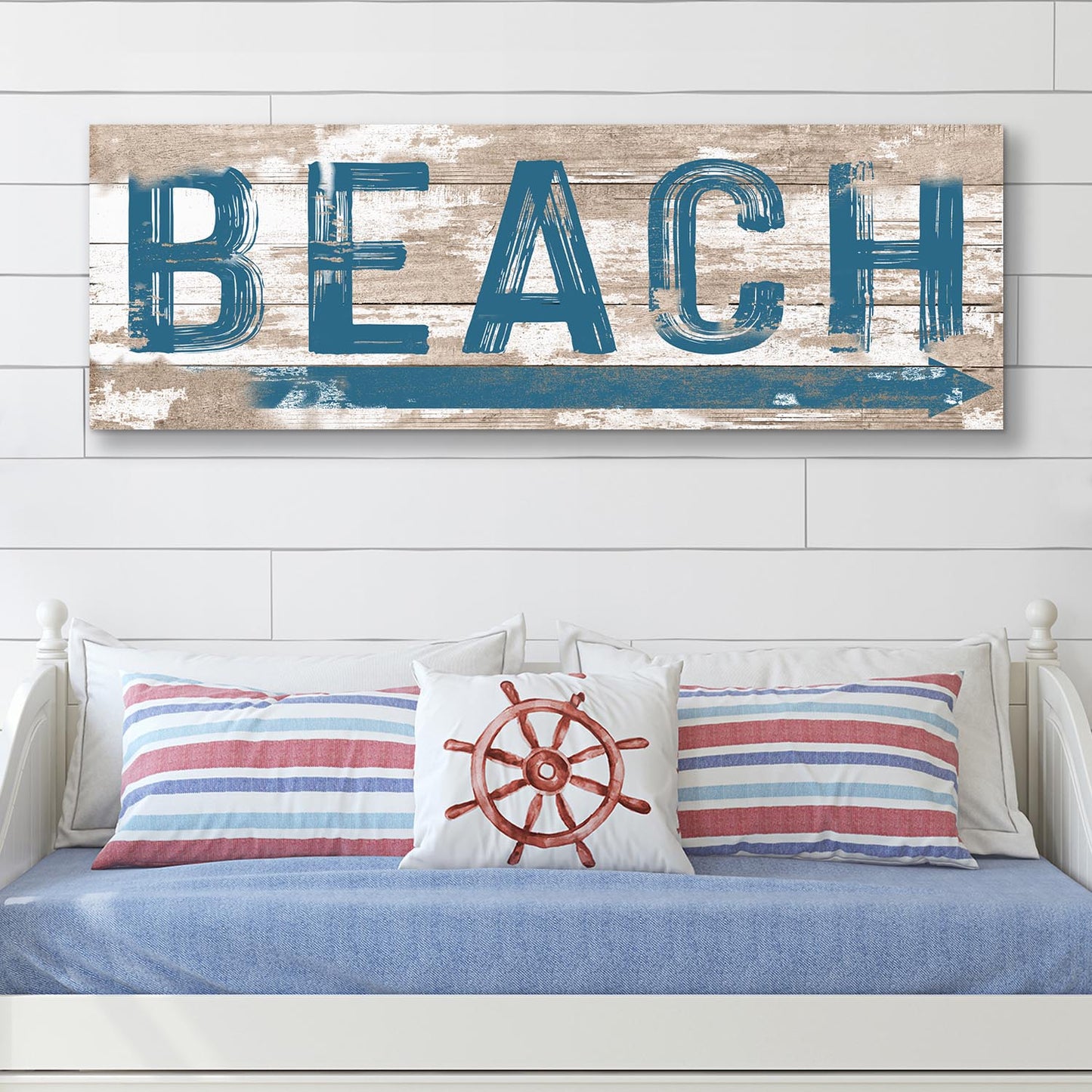 Beach House Canvas Sign V