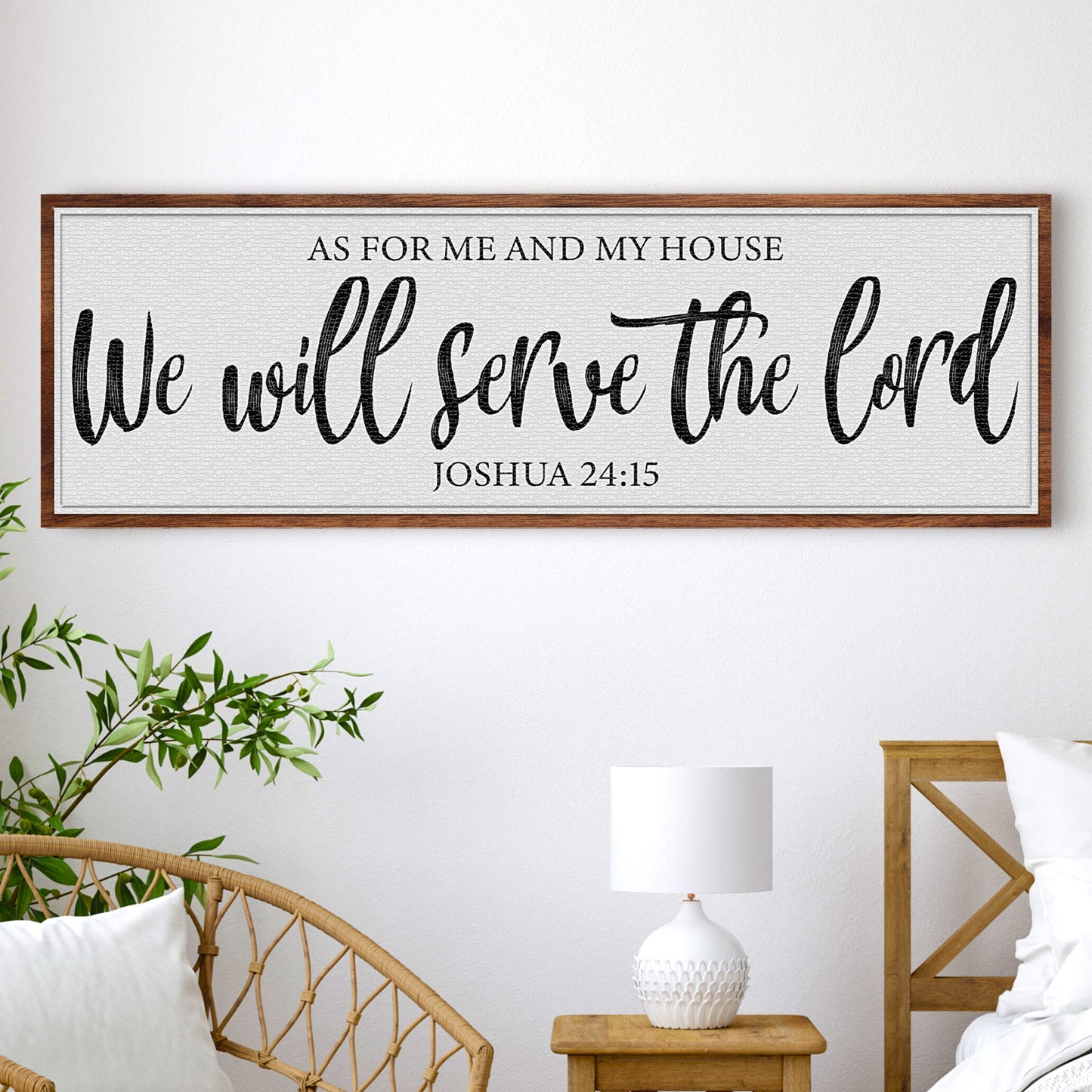 As For Me And My House We Will Serve The Lord Canvas Wall Art