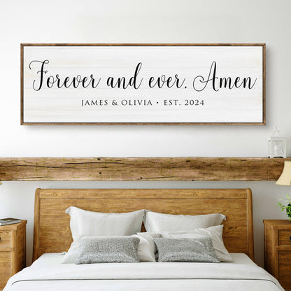 Forever and Ever Amen Faith Canvas Sign
