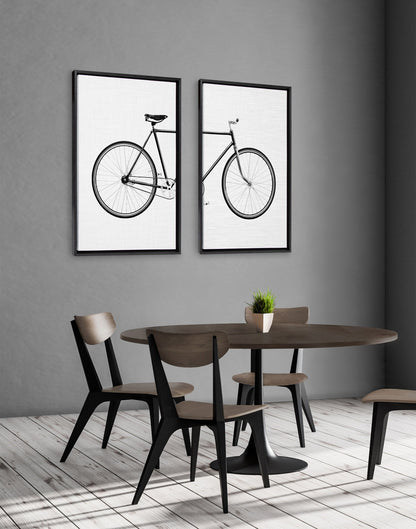 Bicycle Framed Canvas Wall Art Set