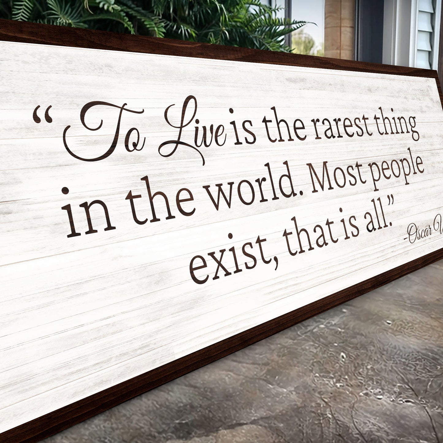 To Live Is the Rarest Thing Quote Canvas Wall Art