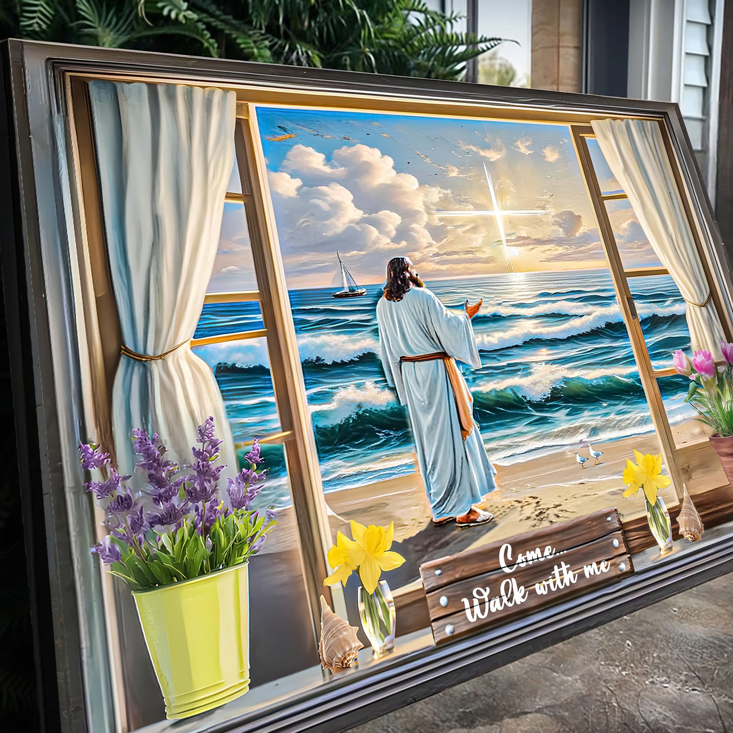 Come Walk With Me Faith Canvas Sign V
