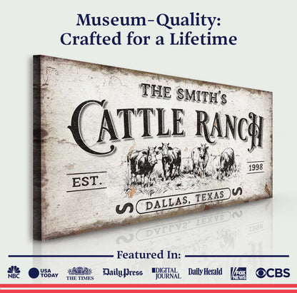 Branded Cattle Ranch Canvas Wall Art