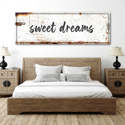 Sweet Dreams Bedroom Canvas Wall Art