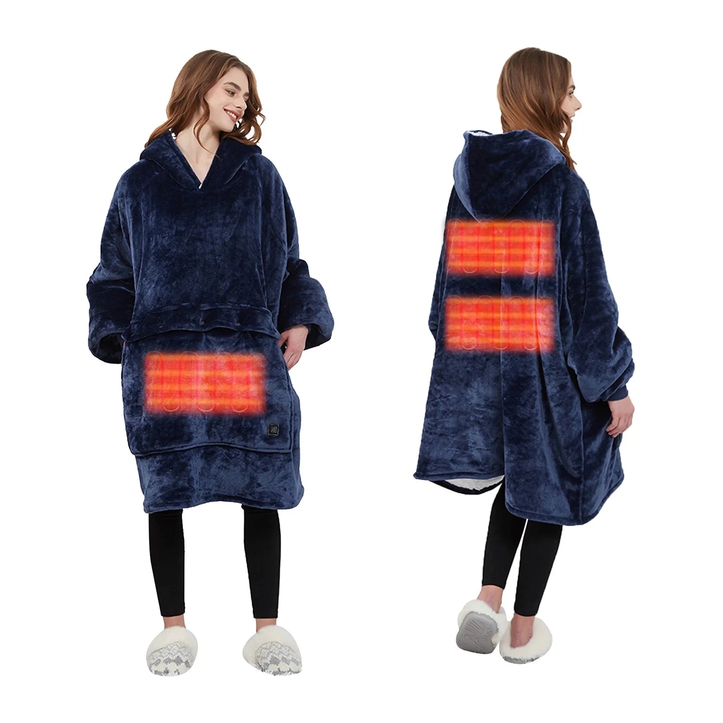 USB Heated Wearable Blanket Hoodie – Instantly Cozy, Hands-Free Warmth