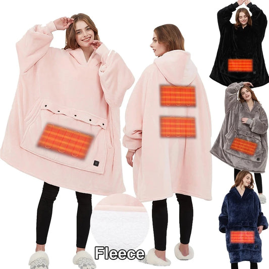 USB Heated Wearable Blanket Hoodie – Instantly Cozy, Hands-Free Warmth