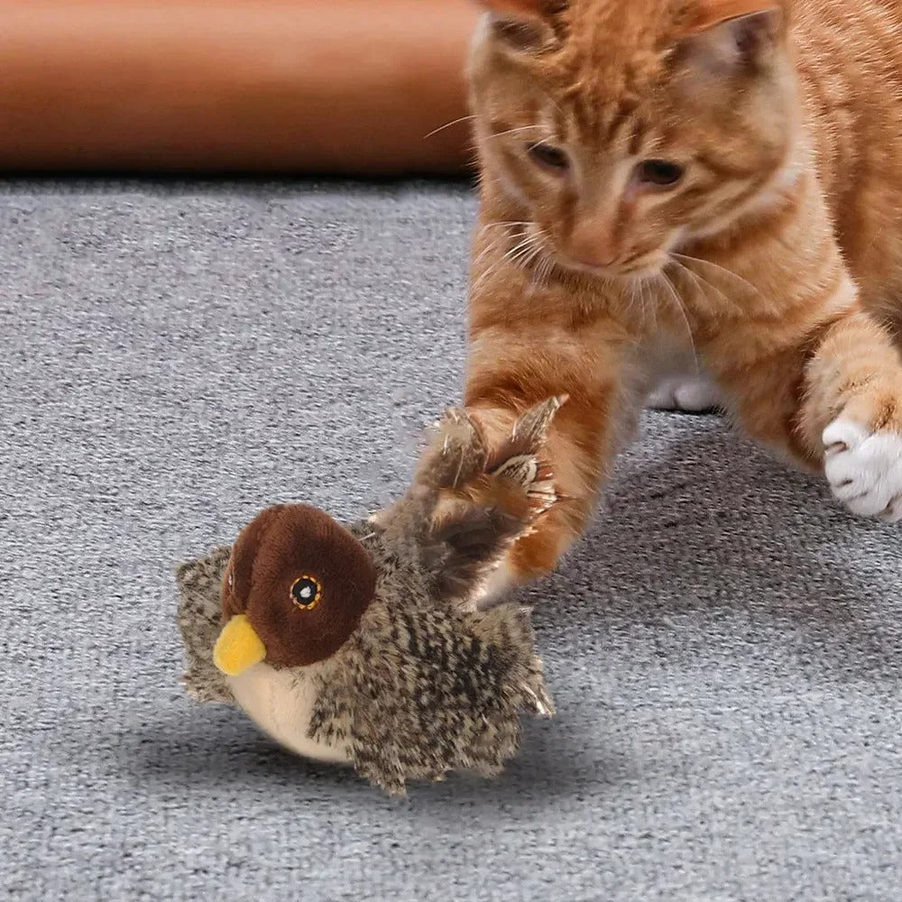 Flappy Feather Friend - The Ultimate Cat Entertainment Bird Toy