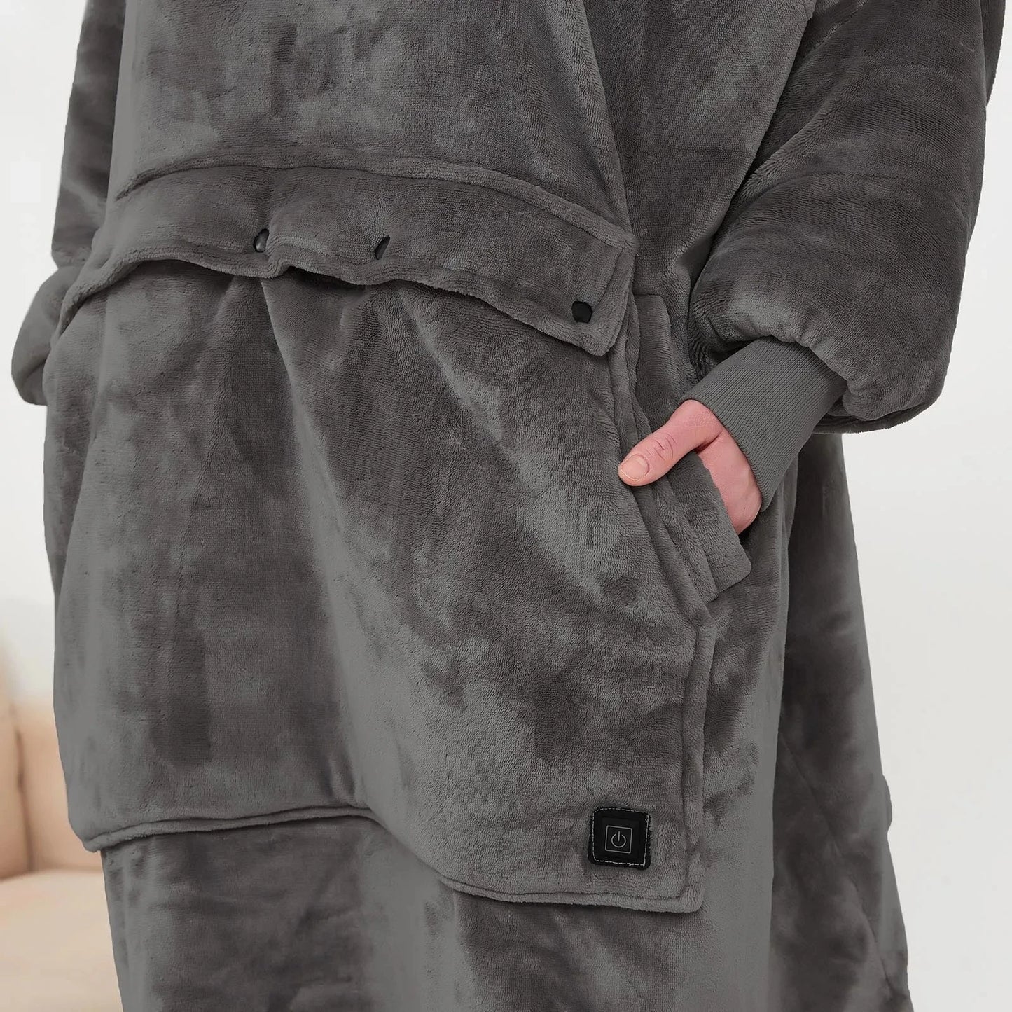 USB Heated Wearable Blanket Hoodie – Instantly Cozy, Hands-Free Warmth