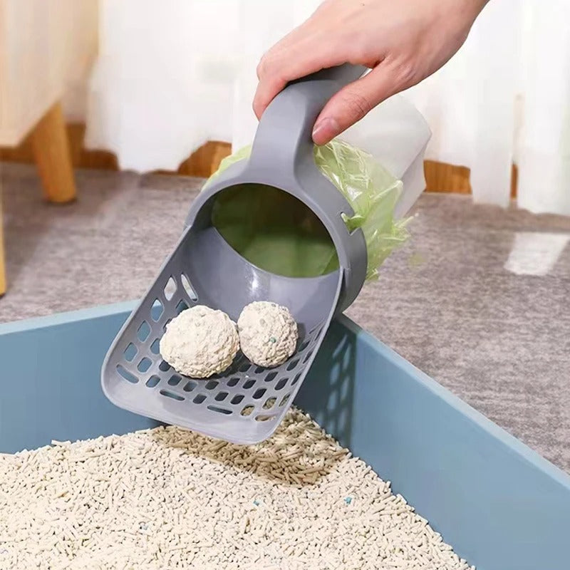 Removable Plastic Integrated Cat Litter Scoop Set - Simplify Your Cleaning Routine!