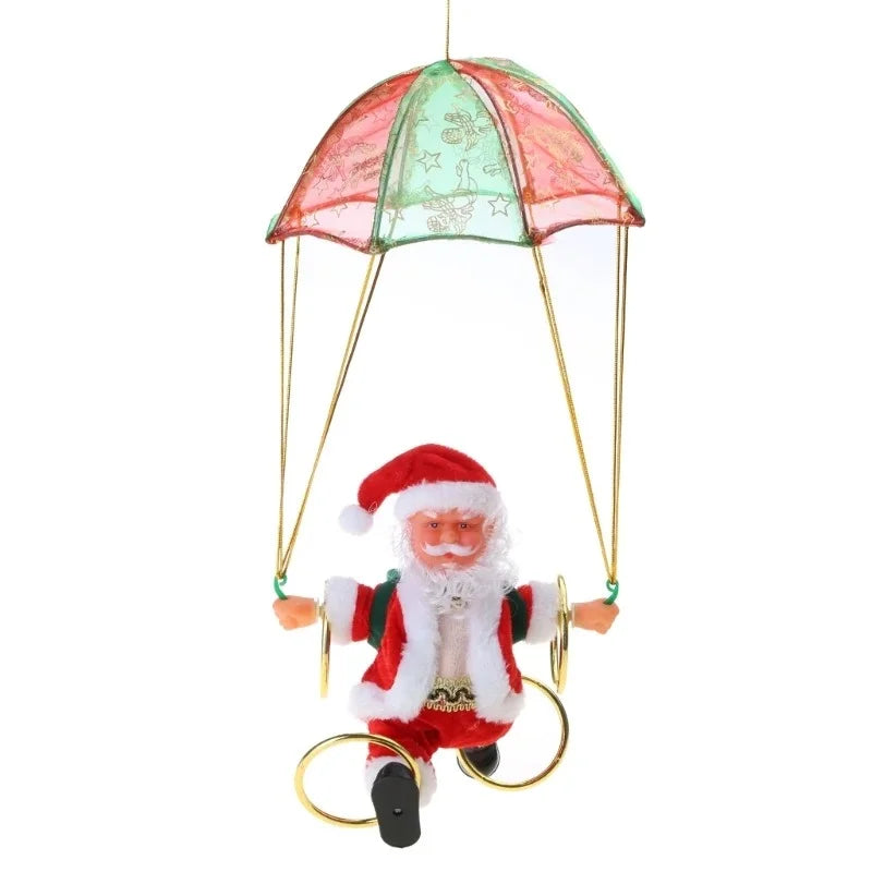 Climbing Santa Decoration - Musical Electric Christmas Joy