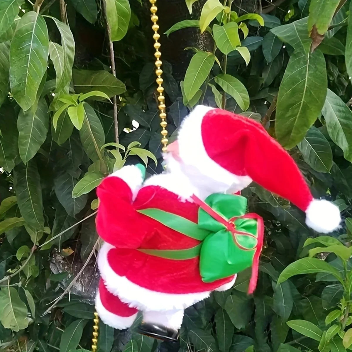 Climbing Santa Decoration - Musical Electric Christmas Joy