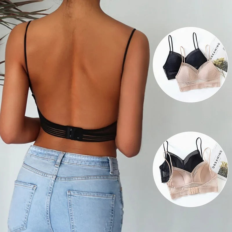 Aura Elegance: Invisible Backless Push Up Bra | Buy 1 Get 1 FREE - Offer Ends Today!
