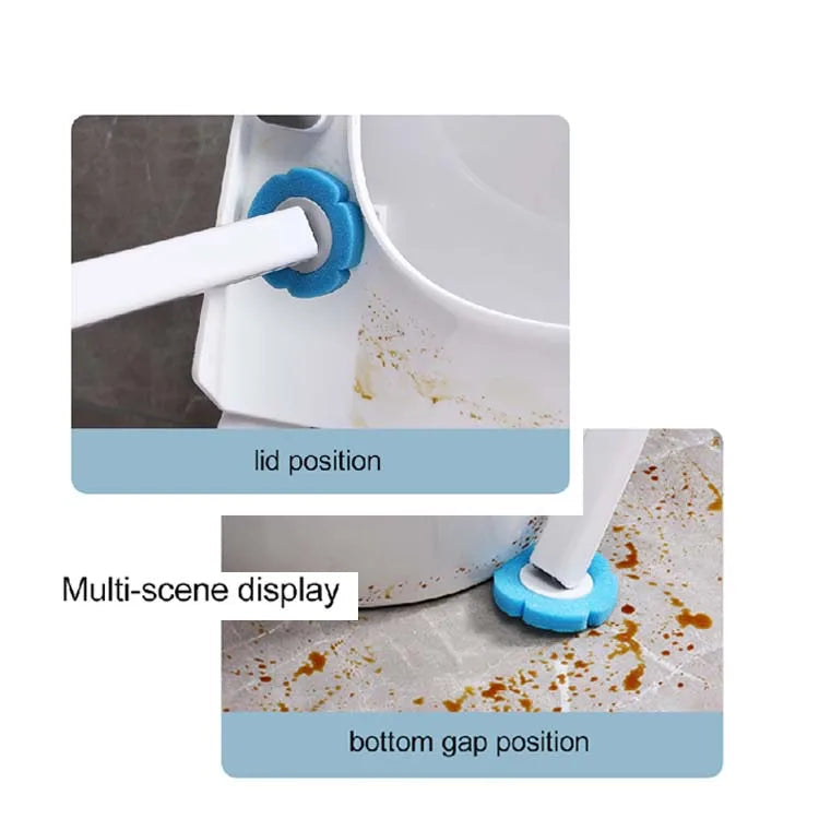 automatic cover closes on wall-mounted toilet brush holder