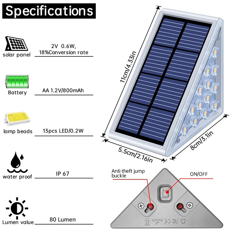 SunStep Solar Step Lights: Illuminate Your Path, No Electricity Needed!