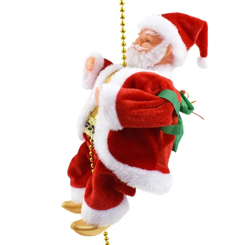 Climbing Santa Decoration - Musical Electric Christmas Joy