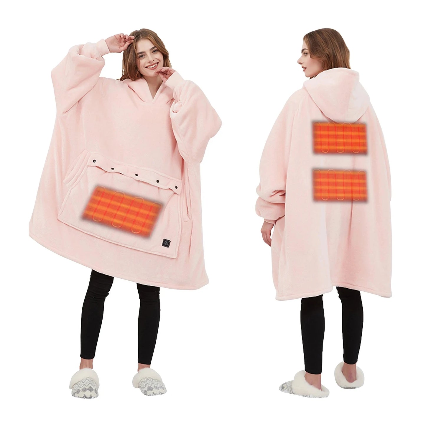USB Heated Wearable Blanket Hoodie – Instantly Cozy, Hands-Free Warmth
